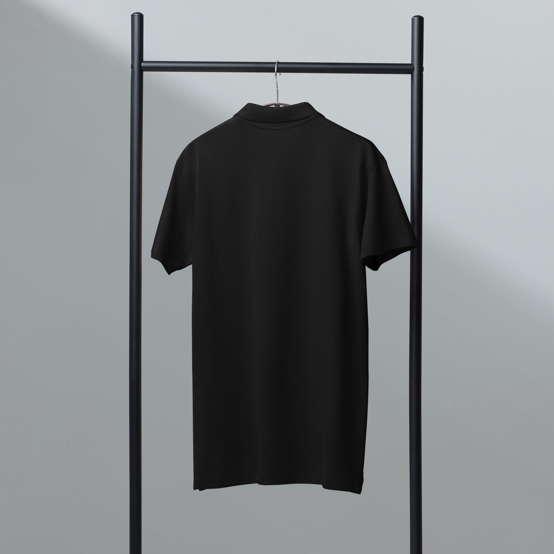 TheVeggieClub Broccoli Polo Zwart - Achterkant
