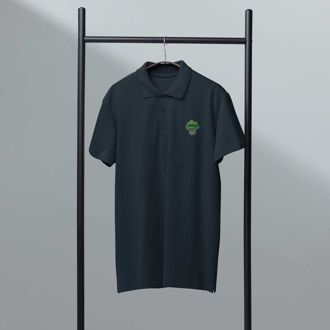 TheVeggieClub Broccoli Polo Navy - Voorkant