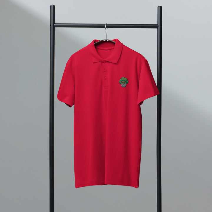 TheVeggieClub Broccoli Polo Rood - Voorkant