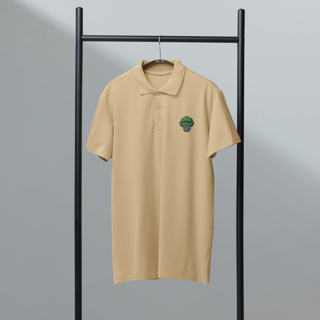 TheVeggieClub Broccoli Polo Beige - Voorkant
