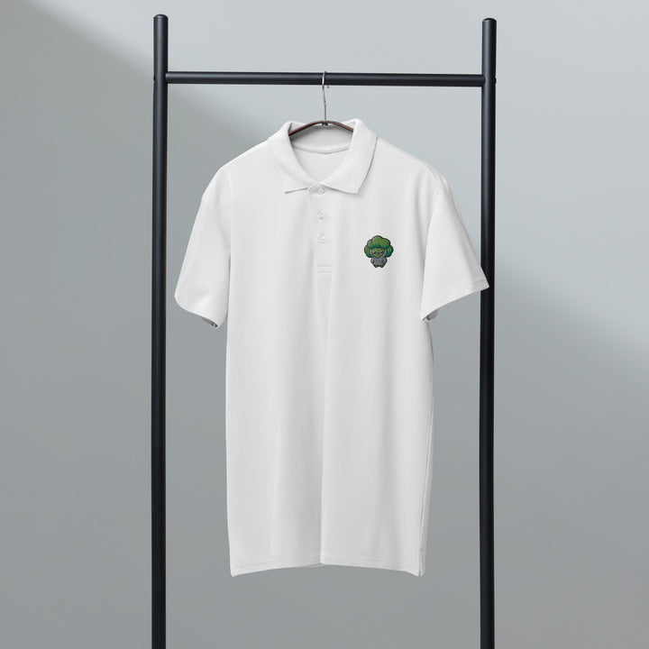 TheVeggieClub Broccoli Polo Wit - Voorkant