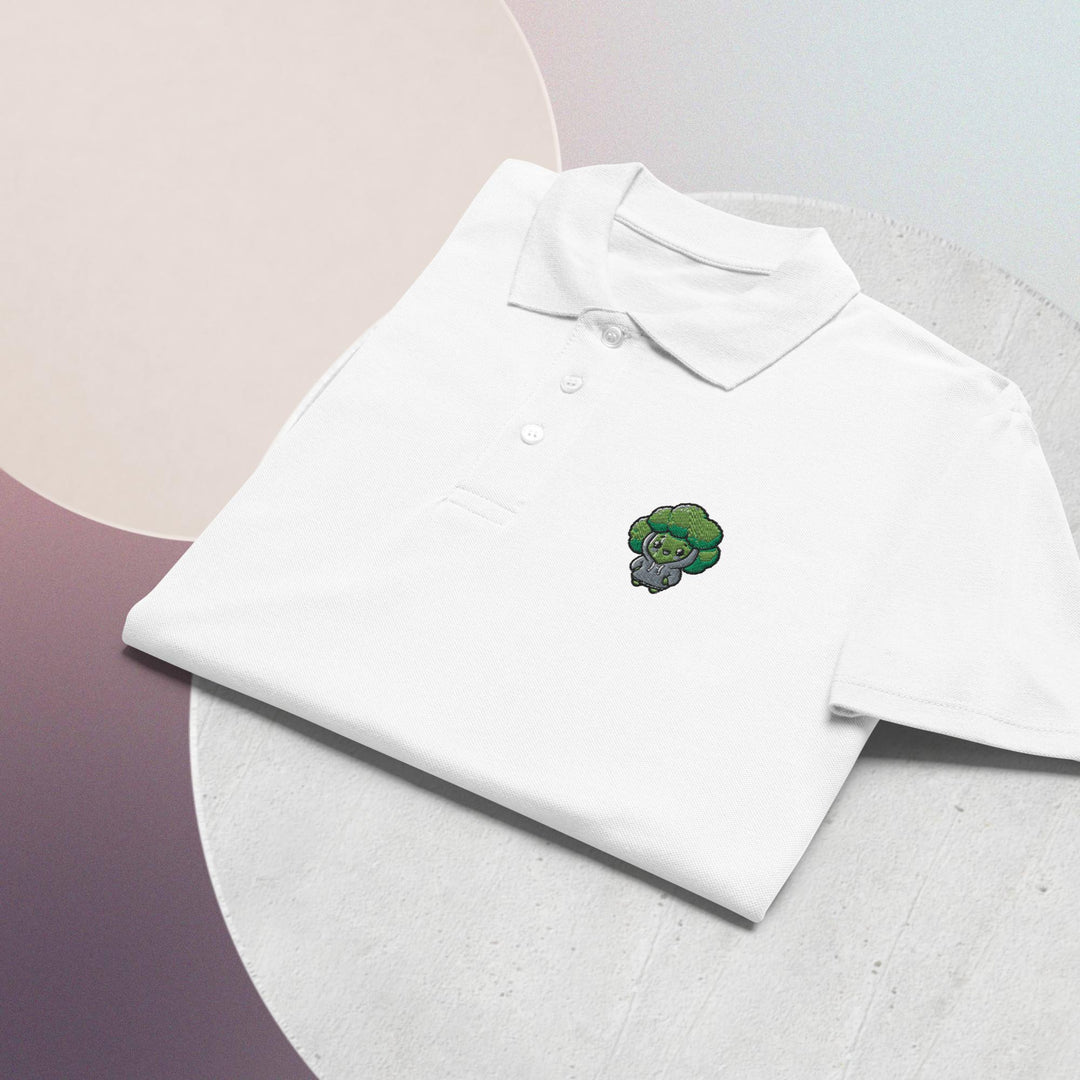 TheVeggieClub Broccoli Polo Wit - productdetail