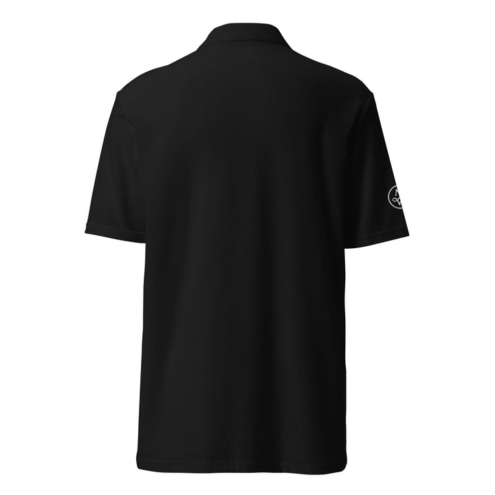 TheVeggieClub Duurzame Heren Fashion – Basic Piqué Poloshirt met geborduurd Broccoli logo B26 – Zwart achterkant