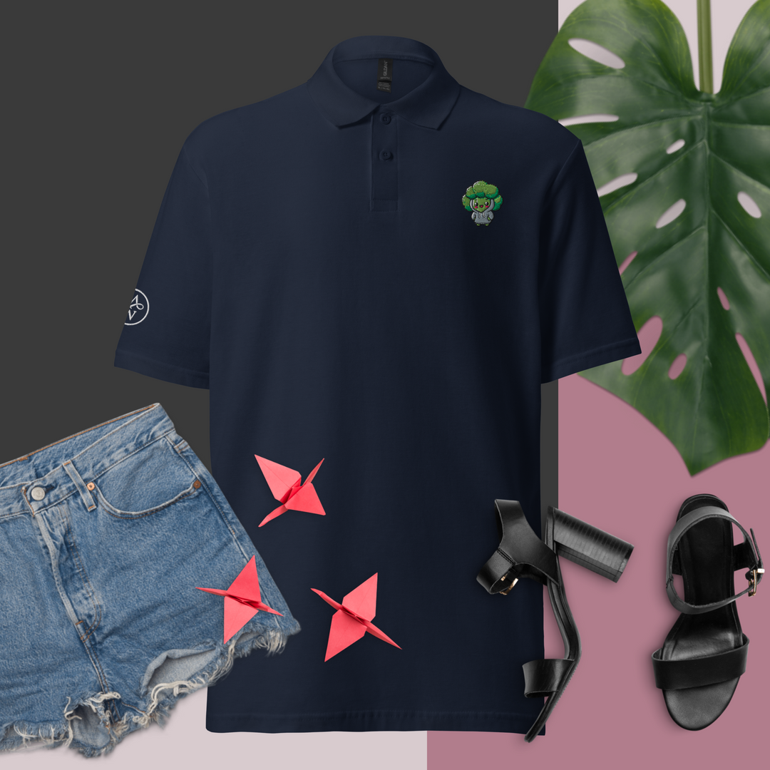 TheVeggieClub Polo Basic Piqué Dames - Broccoli B01