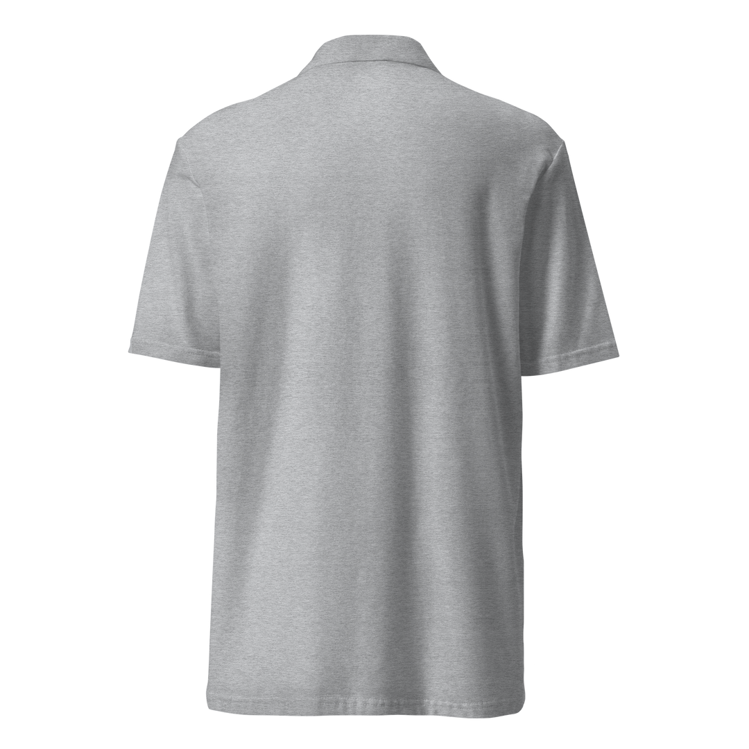 TheVeggieClub Duurzame Heren Fashion – Basic Piqué Poloshirt met geborduurd Broccoli logo B03 – Sport Grijs achterkant