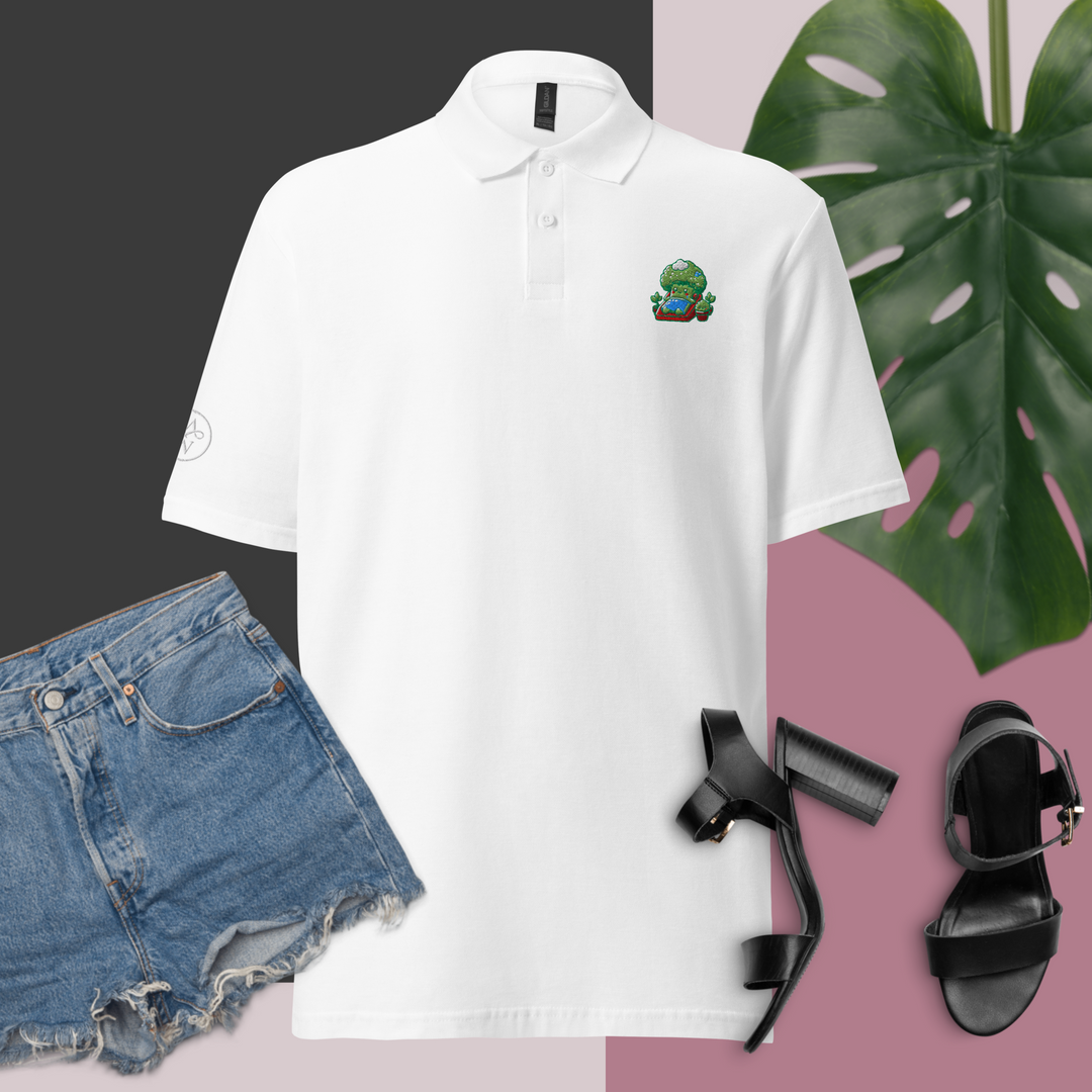 TheVeggieClub Polo Basic Piqué Dames- Broccoli B35